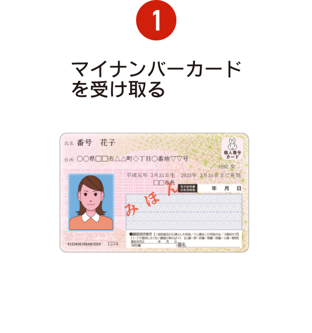 マイナンバーカードを受け取る