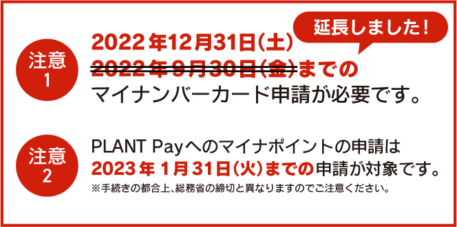 マイナポイント申請の注意