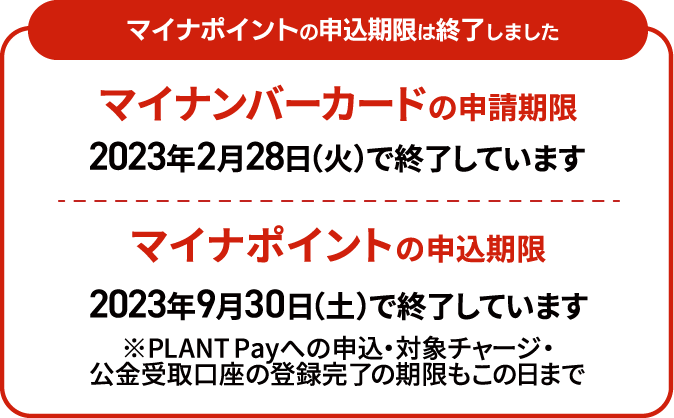 マイナポイント申請の注意